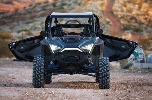 Polaris RZR Turbo R Storage Bags - Front - PRP Seats - Front Door with Knee Pad - Black - `22-`24